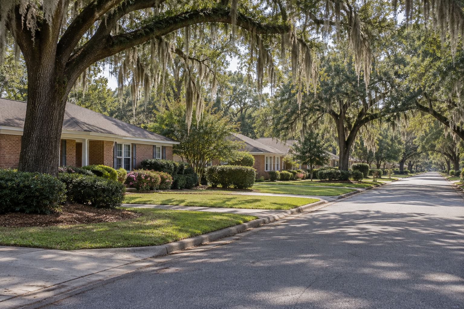 A Valdosta, Georgia residential street, illustrative