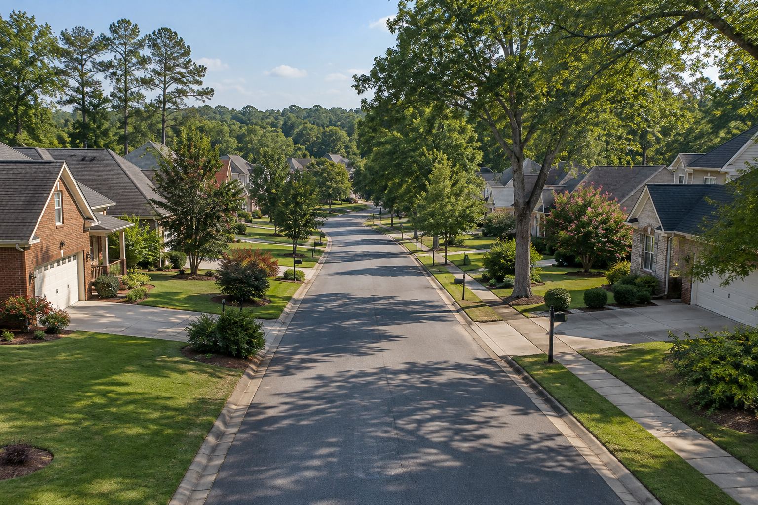 A South Georgia residential neighborhood, illustrative